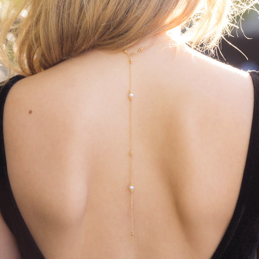 Backdrop necklaces for back detail