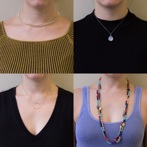 Necklines that get on with necklaces