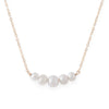14 Karat Gold Necklace with 5 Cultured Freshwater Pearls