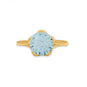 14 Karat Gold Precision Cut Sky Blue Topaz Ring