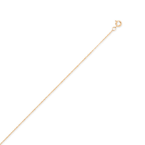 14 Karat Gold Rope Pendant Chain