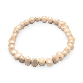 Champagne Cultured Freshwater Pearl Stretch Bracelet