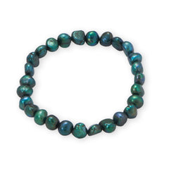 Sage Cultured Freshwater Pearl Stretch Bracelet