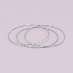Diamond Cut Sparkle Wire Bangle Bracelet