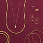 Adjustable 22" 14/20 Gold-Filled CZ Drop Necklace