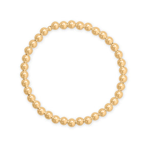 7" 5mm 14/20 Gold Filled Bead Stretch Bracelet