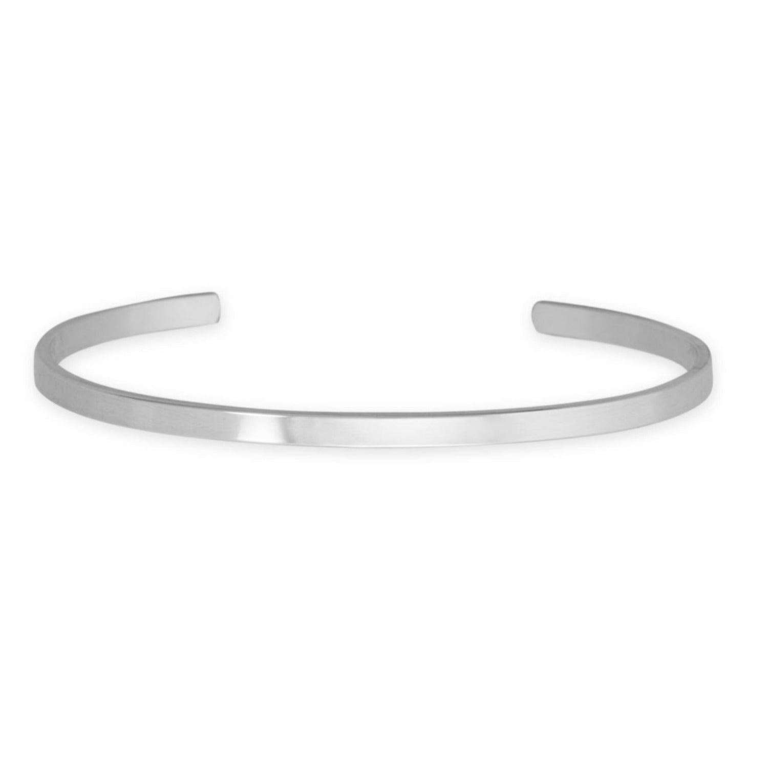 Smooth Cuff Bracelet Sterling Silver 3.2mm width - Made in the USA Smooth Cuff Bracelet Sterling Silver 3.2mm width - Made in the USA