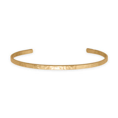 14 Karat Gold Plated Hammered Cuff Bracelet