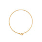 14 Karat Gold Plated Wire Hook Bangle with Bead Ends