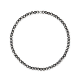 3mm Oxidized Bead Stretch Bracelet