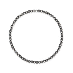 3mm Oxidized Bead Stretch Bracelet