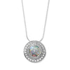 16.5" Round Ancient Roman Glass with Rope/Bead Edge Necklace