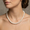18"+2" White Cultured Freshwater Pearl Knotted Necklace