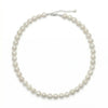 18"+2" White Cultured Freshwater Pearl Knotted Necklace