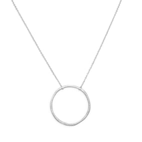 16" Textured Circle Necklace