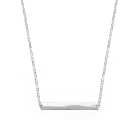 16" + 2" Thin Bar Nameplate Necklace