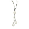 Labradorite Necklace with Cultured Freshwater Pearl Drop