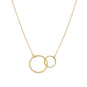 16" + 2" 14 Karat Gold Plated Circle Link Necklace
