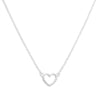 Matte Cutout Heart Necklace