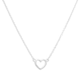 Matte Cutout Heart Necklace