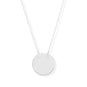 Polished Round Engravable Disk Necklace