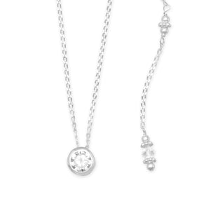 Elegant CZ and Crystal Back Drop Necklace