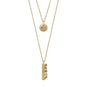 14 Karat Gold Plated Double Strand Polki Diamond Necklace