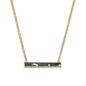 14 Karat Gold Plated Diamond Chip Necklace