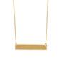14 Karat Gold Plated Engravable Bar Necklace