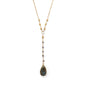14 Karat Gold Plated Labradorite Drop Necklace