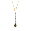 14 Karat Gold Plated Labradorite Drop Necklace