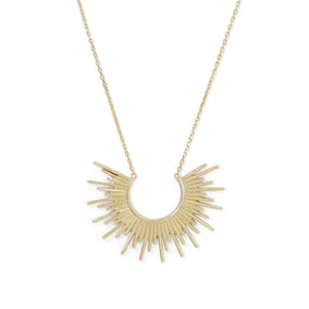 "Shine On!" 14 Karat Gold Plated Sunburst Necklace