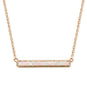 14 Karat Gold Plated Synthetic White Opal Bar Necklace