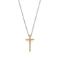 Two Tone Cross Necklace