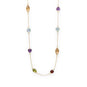 Multi Stone Madness! 25" 14 Karat Gold Plated Multi Stone Necklace