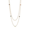 Two Strand 14 Karat Gold Plated Tourmaline Necklace