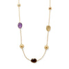 24" 14 Karat Gold Plate Multi Stone Necklace
