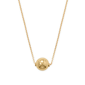 14 Karat Gold Plate Floating Bead Necklace