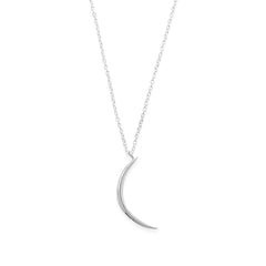 Polished Crescent Moon Necklace