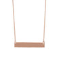 14 Karat Rose Gold Engravable Bar Necklace