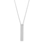 16" + 2" Sterling Silver Vertical Bar Drop Necklace