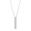 16" + 2" Sterling Silver Vertical Bar Drop Necklace