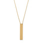 16" + 2" 14 Karat Gold Plated Vertical Bar Drop Necklace