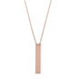 16" + 2" 14 Karat Rose Gold Plated Vertical Bar Drop Necklace