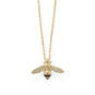 "BEE Mine!" 16"+2" 14 Karat Gold Plated Signity CZ Bee Necklace