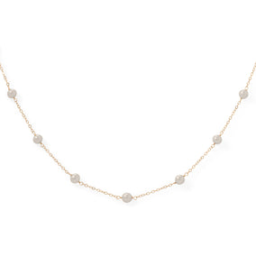 16" Gold Filled 9 Cultured Freshwater Pearl Necklace