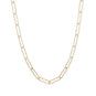 21" 14 Karat Gold Plated Paperclip Chain Necklace