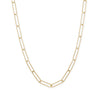 21" 14 Karat Gold Plated Paperclip Chain Necklace