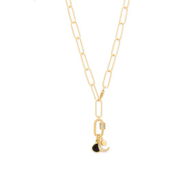 14 Karat Gold Plated CZ Carabiner Adapter Component