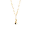 Dainty 14 Karat Gold Plated CZ Crescent Moon Charm